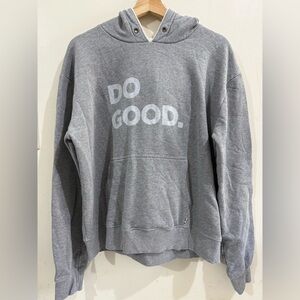 cotopaxi Gray Crewneck Hoodie with "DO GOOD." Print